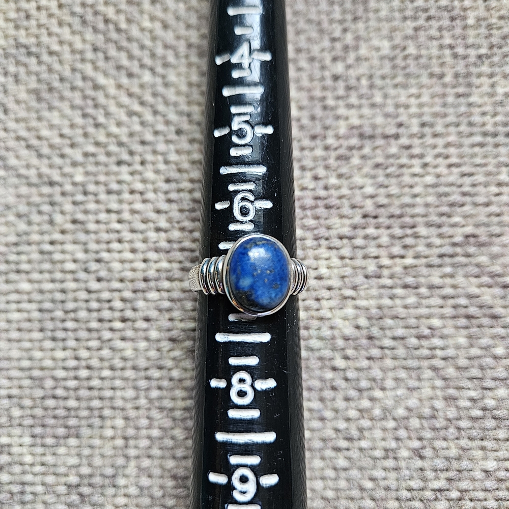 Elegant Silver Blue Stone Ring
